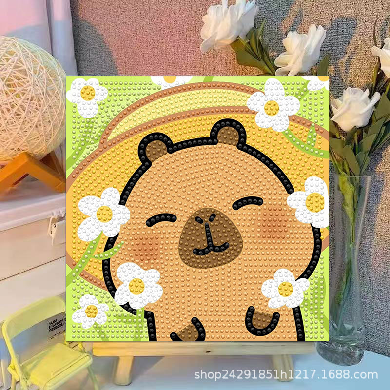 Cartoon Capibala Crystal Diamo - Embroidery Service 评论和价格