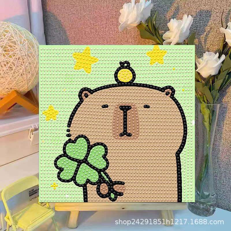 Cartoon Capibala Crystal Diamo - Embroidery Service 评论和价格