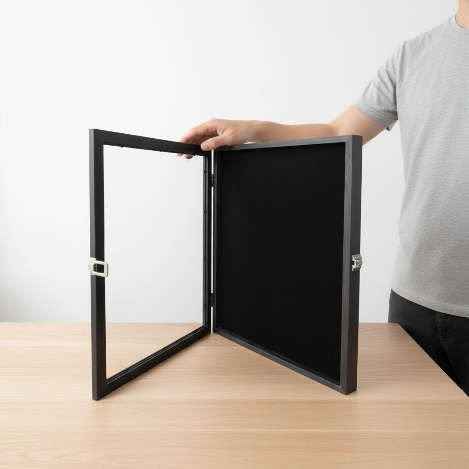 Badge Display Frame Transparen - Frame Display Wood 评论和价格