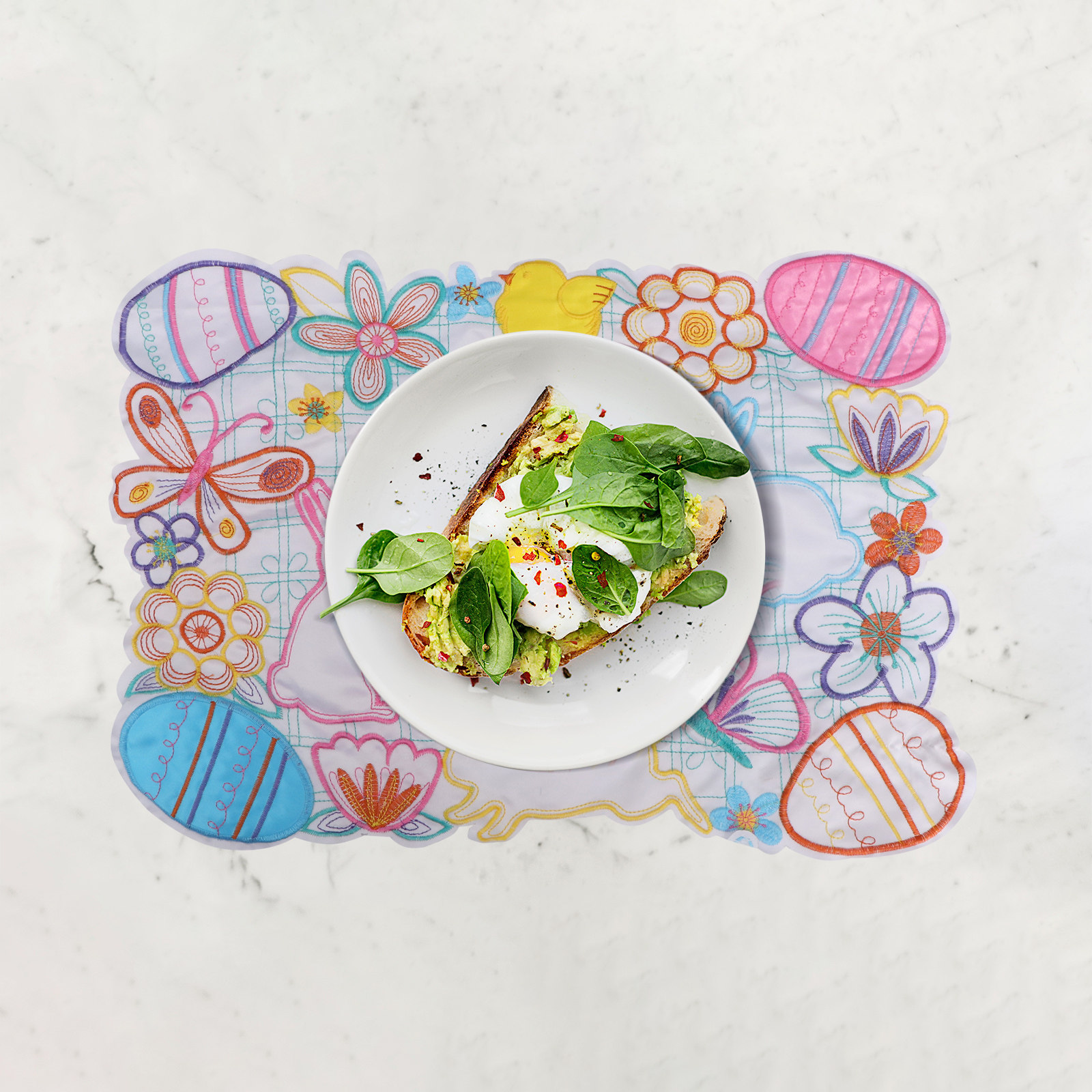 1Pcs Rabbit Easter Egg Placema - Embroidery Rabbit 评论和价格