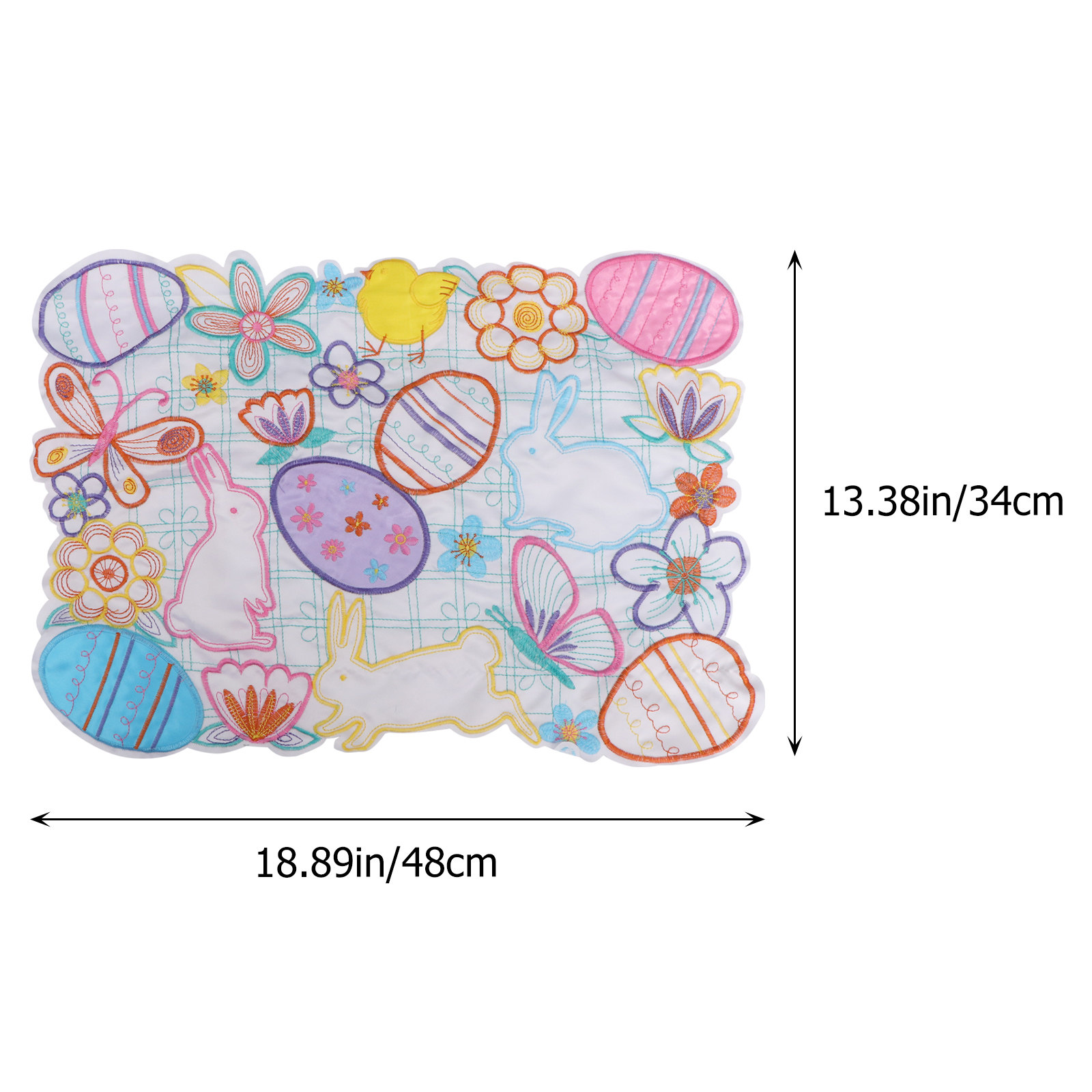 1Pcs Rabbit Easter Egg Placema - Embroidery Rabbit 评论和价格