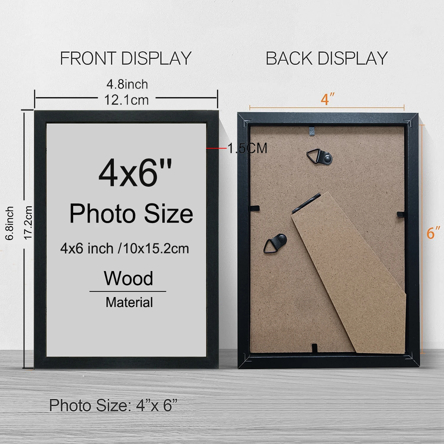 4x6IN 14pcs/Set Picture Frames - Frame Display Wood 评论和价格