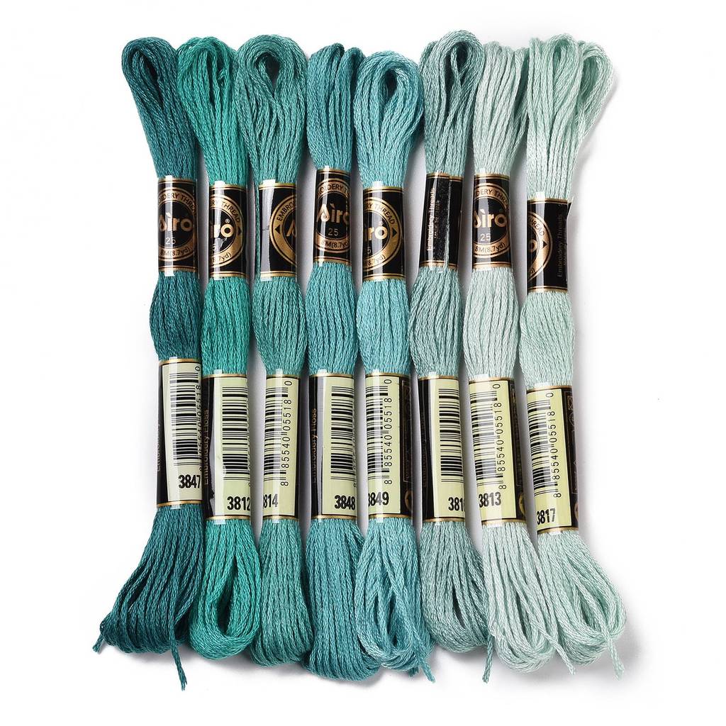 1Set 8 Skeins 0.5mm 6-Ply Poly - Embroidery Stitch 评论和价格