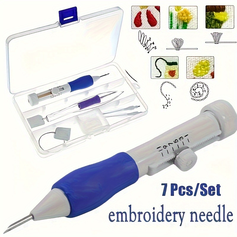 7-Piece Embroidery Punch Needl - Embroidery Service 评论和价格