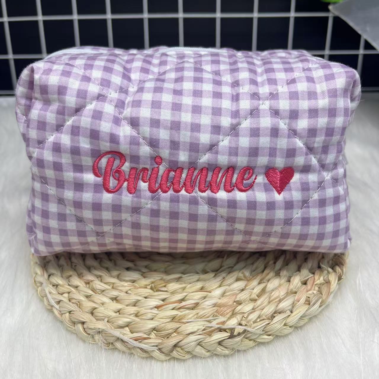 Large Capacity Striped Cosmeti - Embroidery Logo 评论和价格
